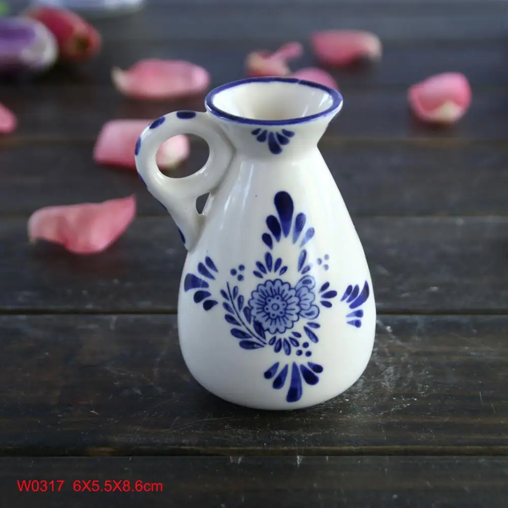 hot selling elegant pink ceramic porcelain vase/pink home decorative stoneware vase/pink and blue glazed ceramic flower vase