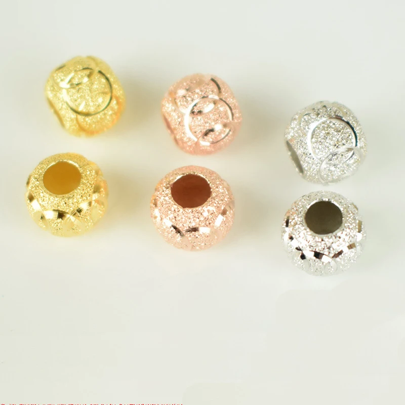 

Gold/Rose Gold/Silver 8mm Diameter 925 Sterling Silver Jewelry Finding Beads 925 Charms Beads For Jewelry Making, Gold,silver,rose gold