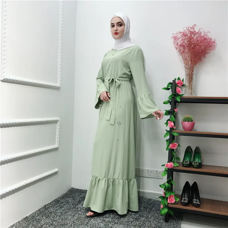 

Middle East islamic dubai Muslim lady handmade beaded dress, Dark blue