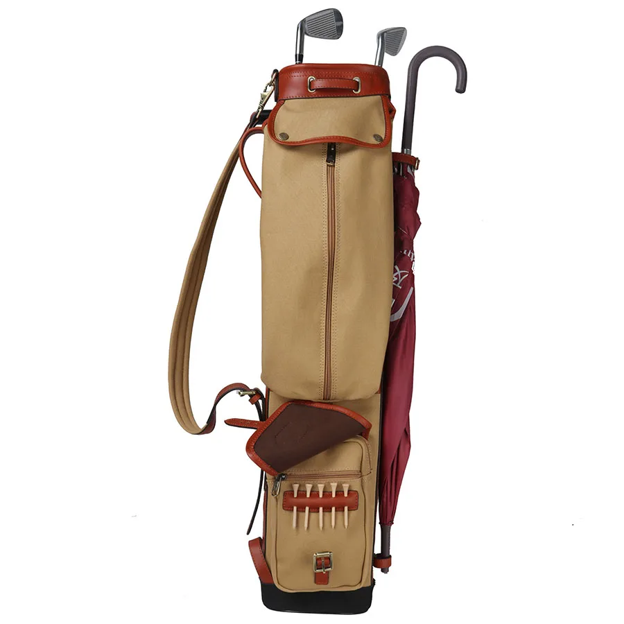 

Canvas and Leather Golf Bags, TB186CA-01 Instock Sport Bag for Golf