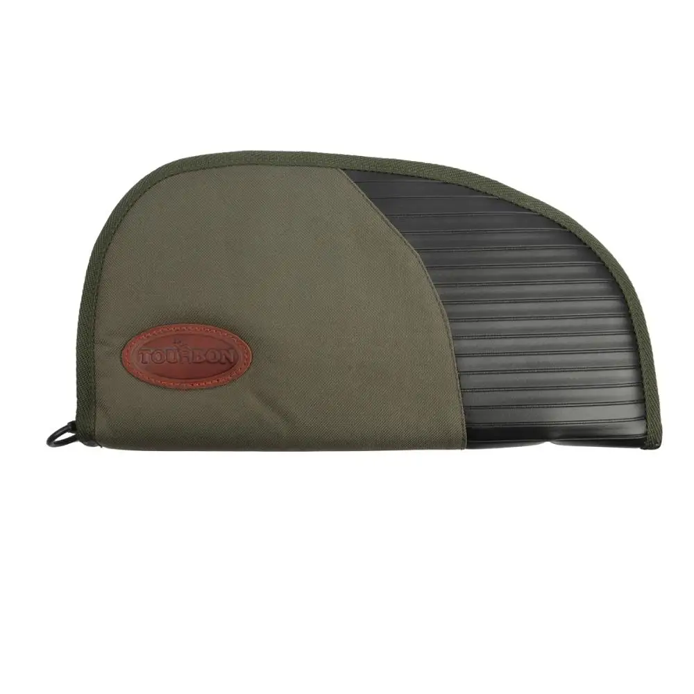 

Soft handgun case with foam pistol cover, Green and black