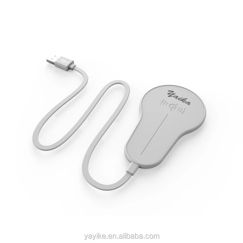 

Latest style mini calabash waterproof micro usb qi wireless charger for Samung Galaxy S8, White gray