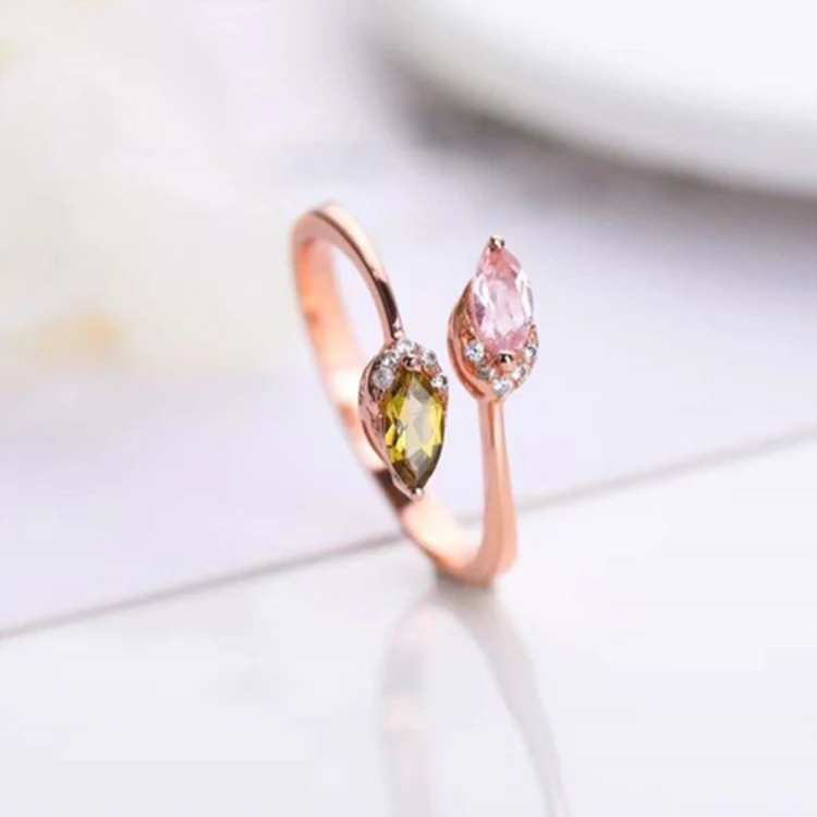 

silver ring making machine 18k gold plated 925 sterling silver natural tourmaline ring for women ring setting jewelry
