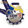 High Quality Custom Antique Sport Award Ribbon Gold Medal And Trophies Factory