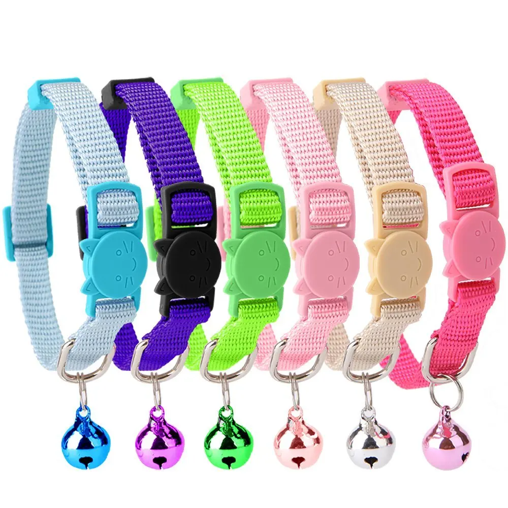 

Factory Price Polyester nylon Breakaway Cat Collar With Bell, Customized