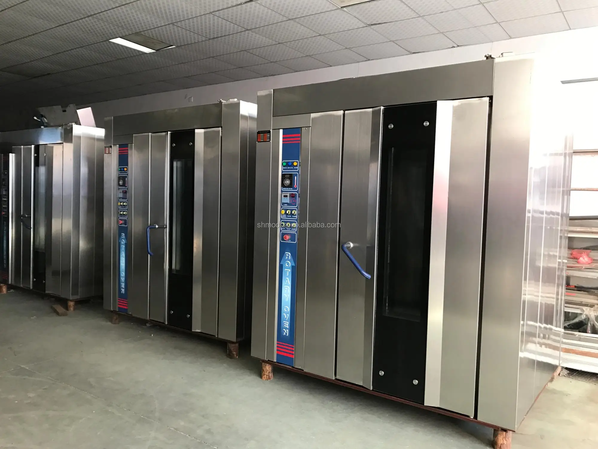 Commercial 32 Trays Rotary Oven Bakery Equipment Stainless Steel Bakery