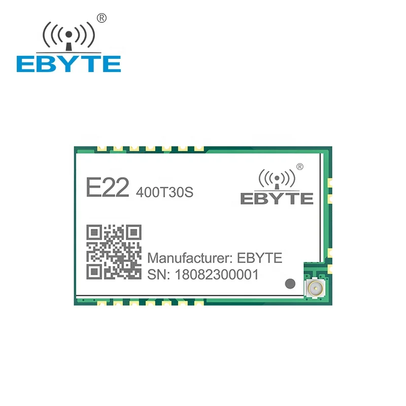 

Ebyte E22-400T30S Semtech SX1262 UART 10Km Range 433Mhz 30dBm SMD 25*40.5mm CE RoHs FCC LoRa Wireless Transmitter RF Module