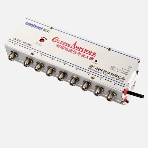 8 WAY CATV SIGNAL AMPLIFIER 20dB cable tv amplifier sb-1020ek8 seebest