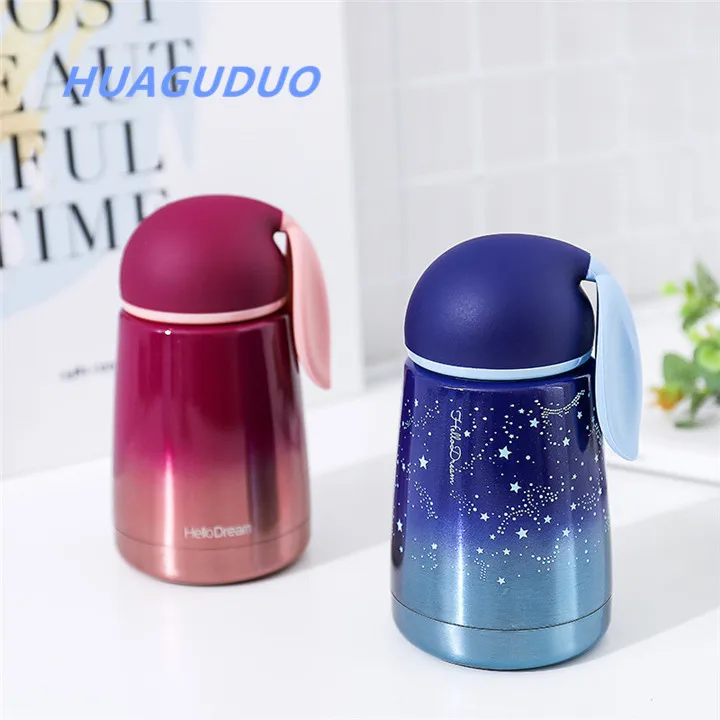 

China yiwu household products wholesale Cartoon rabbit design water bottle thermos stainless steel children drinking cup