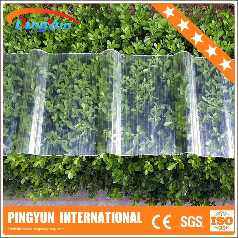 Cubierta de plástico para el invernadero/FRP transparente hoja de la