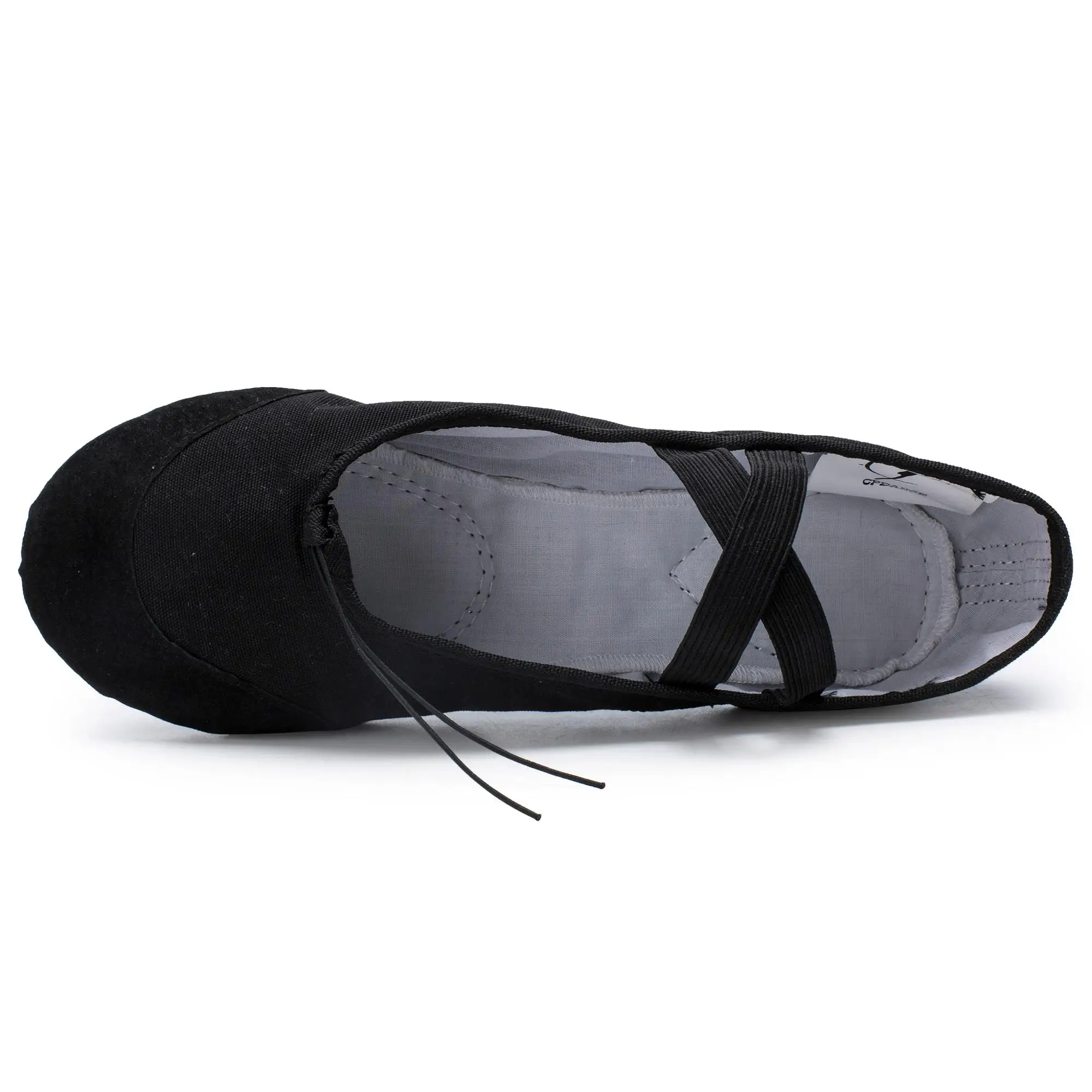 Leather Canvas Stitching White Ballet Shoes For Dancing Children's