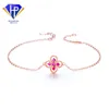 AK0022 Factory Direct Sell 18K Solid AU750 Rose Gold Natural Ruby Bracelet Jewelry