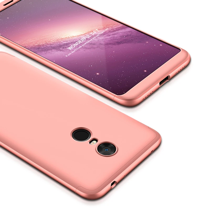 2018 hot sell 360 cover Removable 3in1 Hard PC Shield Back Cover Case for Xiaomi Redmi 5 Plus phone cases