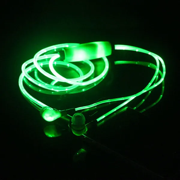 

LED Light Up Glowing Earphone in-Ear Stereo Headphone with Mic For cellphone Mp4, Blue;green;pink