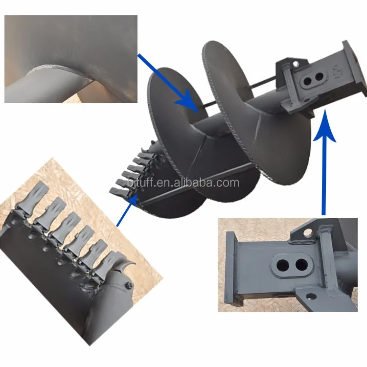 700mm Solid Stem Double Flight Double Start Augers For Rotary Drilling