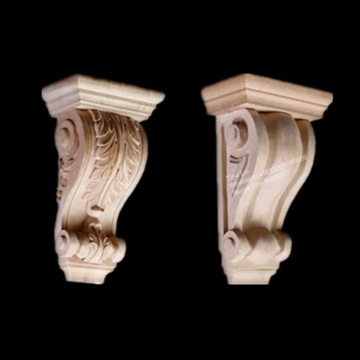 Hnad carved corbels Wood Furniture Components