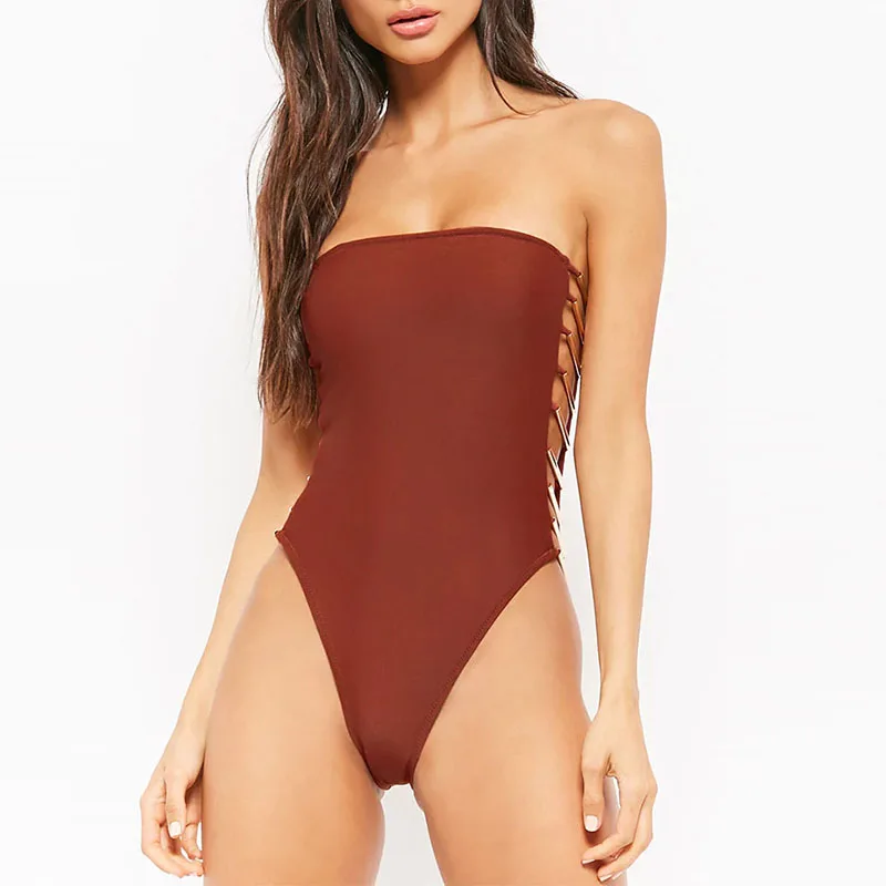 Women Clothing Sexy Strapless One Piece Swimsuit For Ladies Buy Women