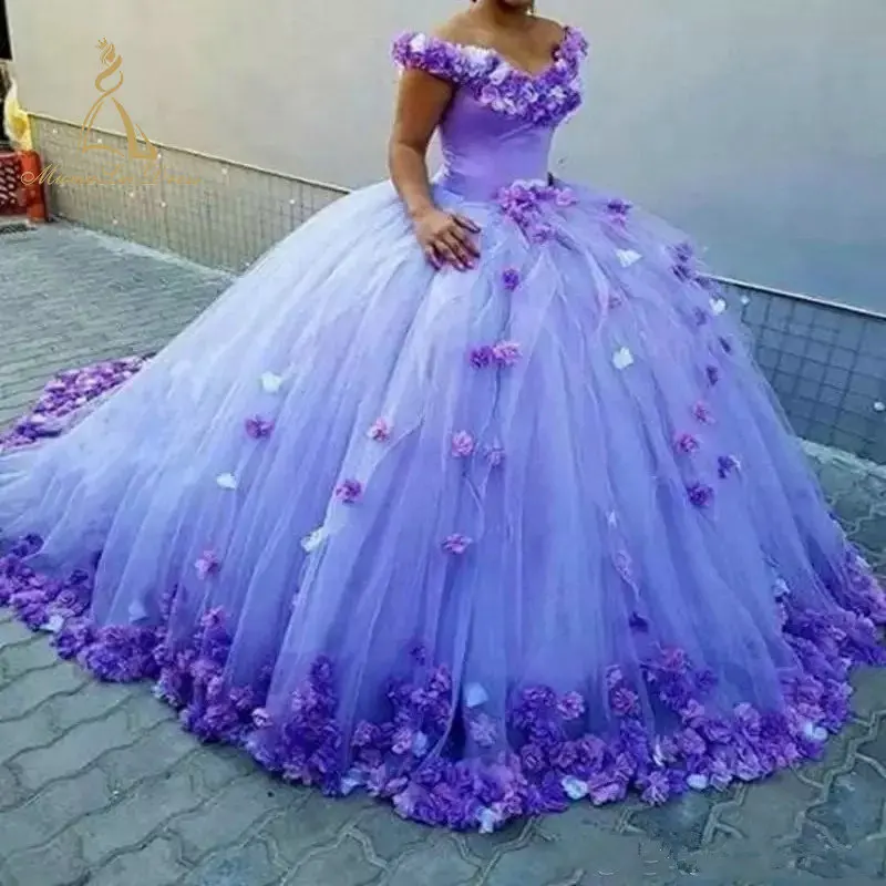 

Strapless Flower Tulle Ball 2019 Best Seller Popular Online Store Off The Shoulder Quinceanera Gown