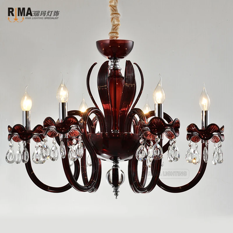 Modern Home Decorative Lighting Wine Red Murano Glass Crystal Chandelier Rm8811 8 Buy Small Decorative Chandeliers Modern Chandelier Murano Glass Chandelier Product On Alibaba Com