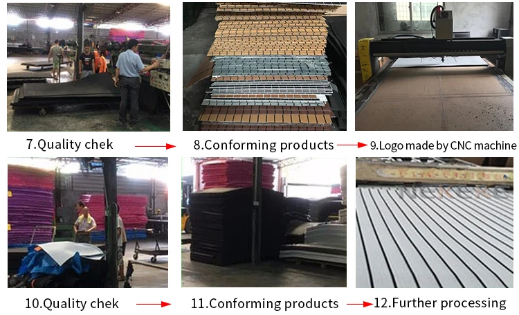New Fashion Brown Boat Decking Sheet 94.5 X 35.4 Inch 6MM Thick Non-Skid EVA Foam Teak Decking Self-Adhesive Yacht Deck Pad mat