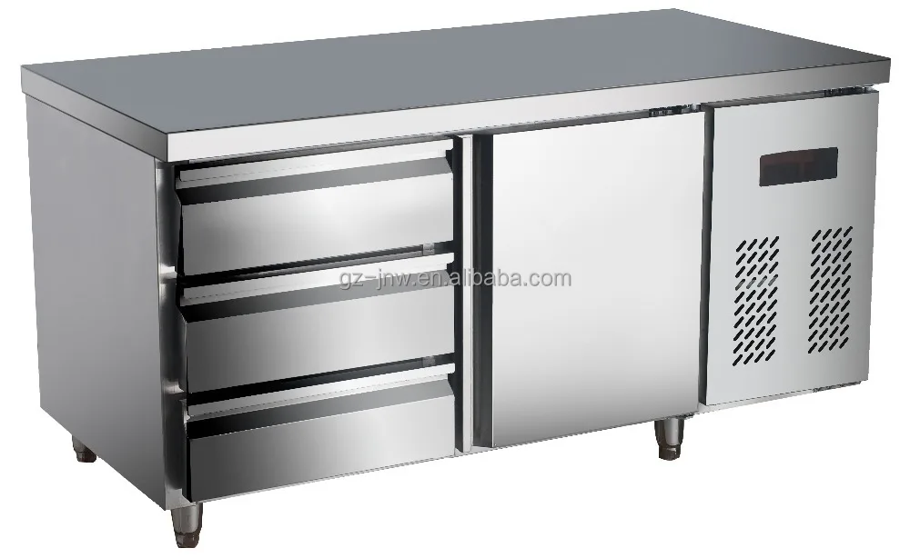 Stainless Steel Under Counter Refrigerator With Drawer