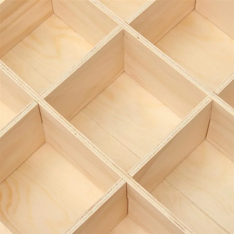 wood box with compartments