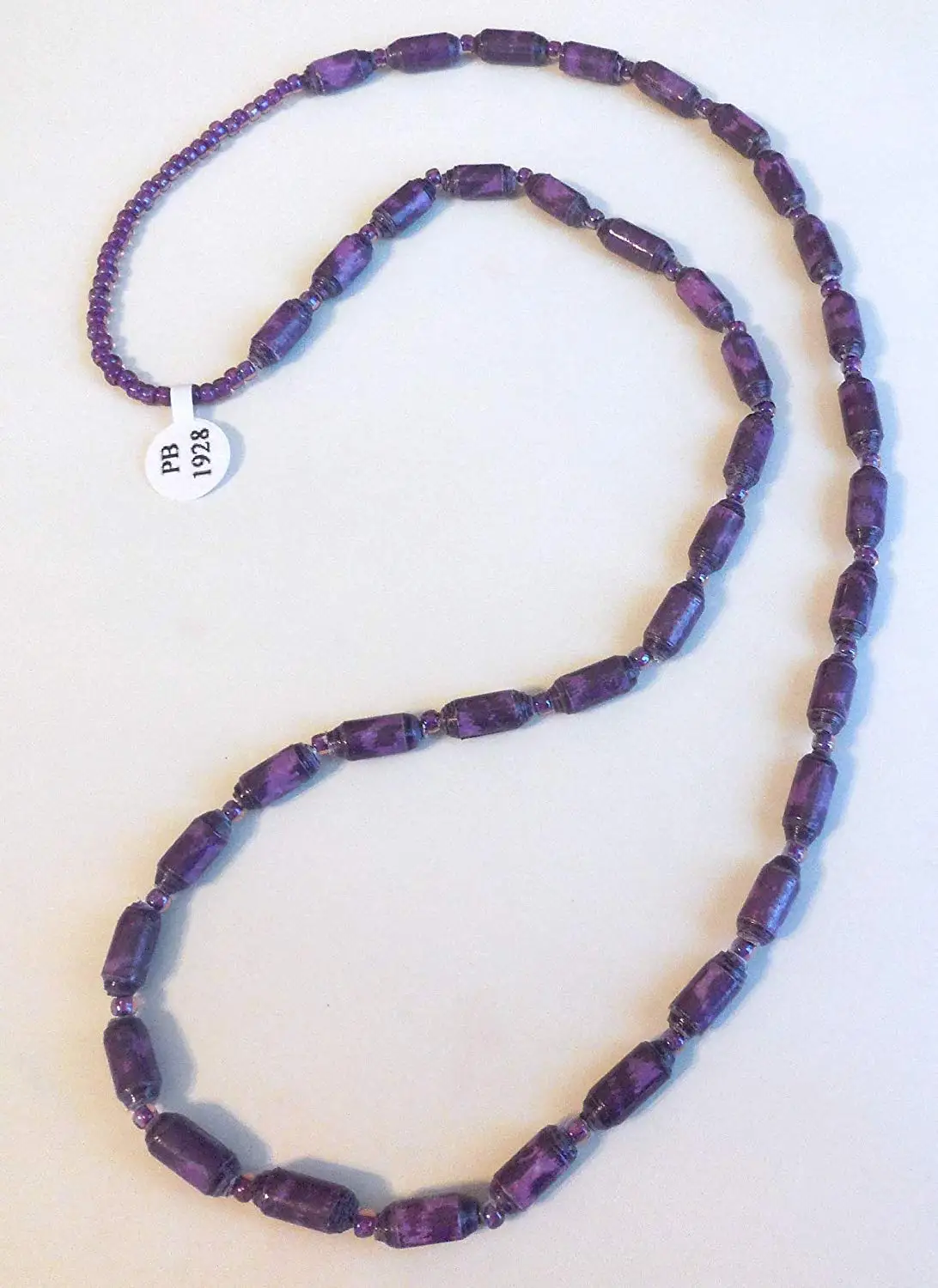 Paper Bead Necklace Handmade PB 1928