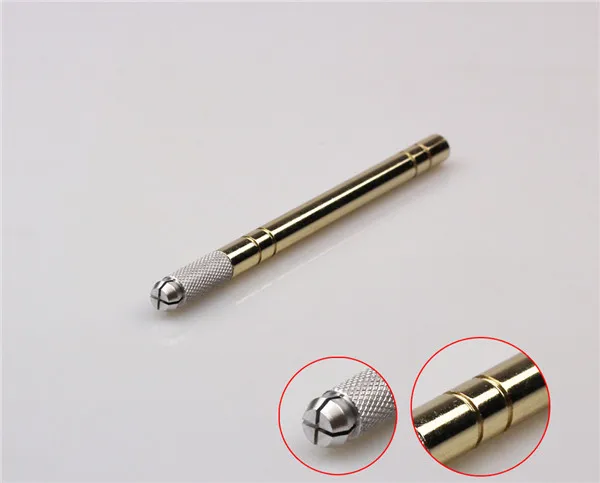 

Golden Tebori Pen Microblading pen tattoo machine for permanent makeup eyebrow tattoo manual pen, As picture shown