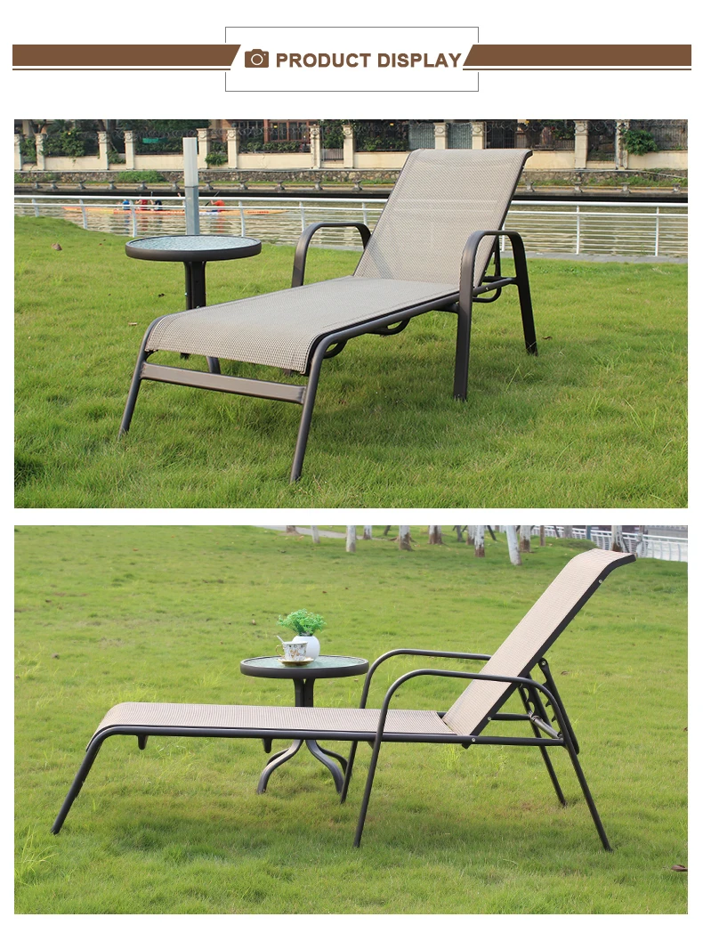 Good Quality Aluminium Backyard Sun Lounger Beach Sunbathing Chair