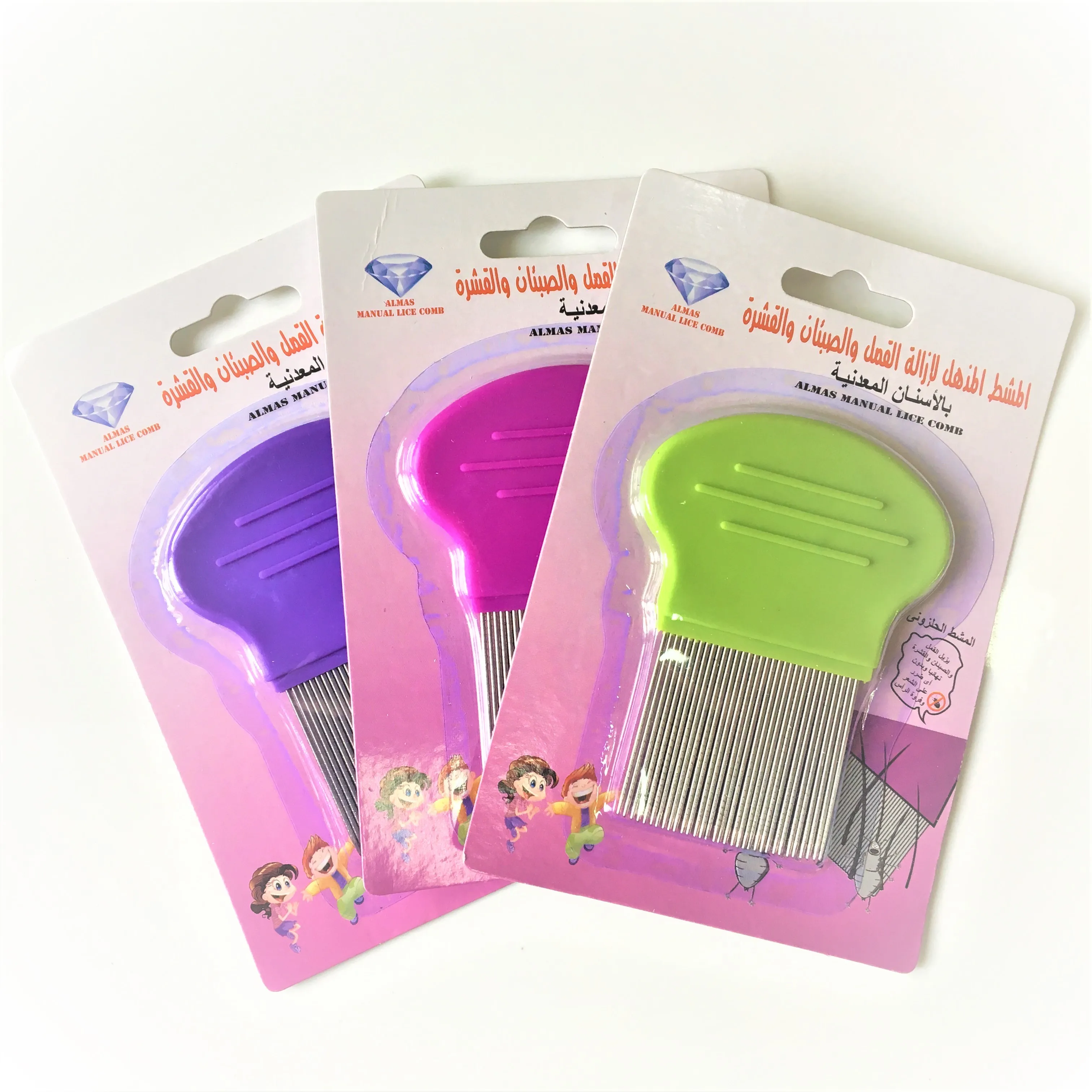 

Wholesale promotion high quality head lice nit flea comb, Custom color accept