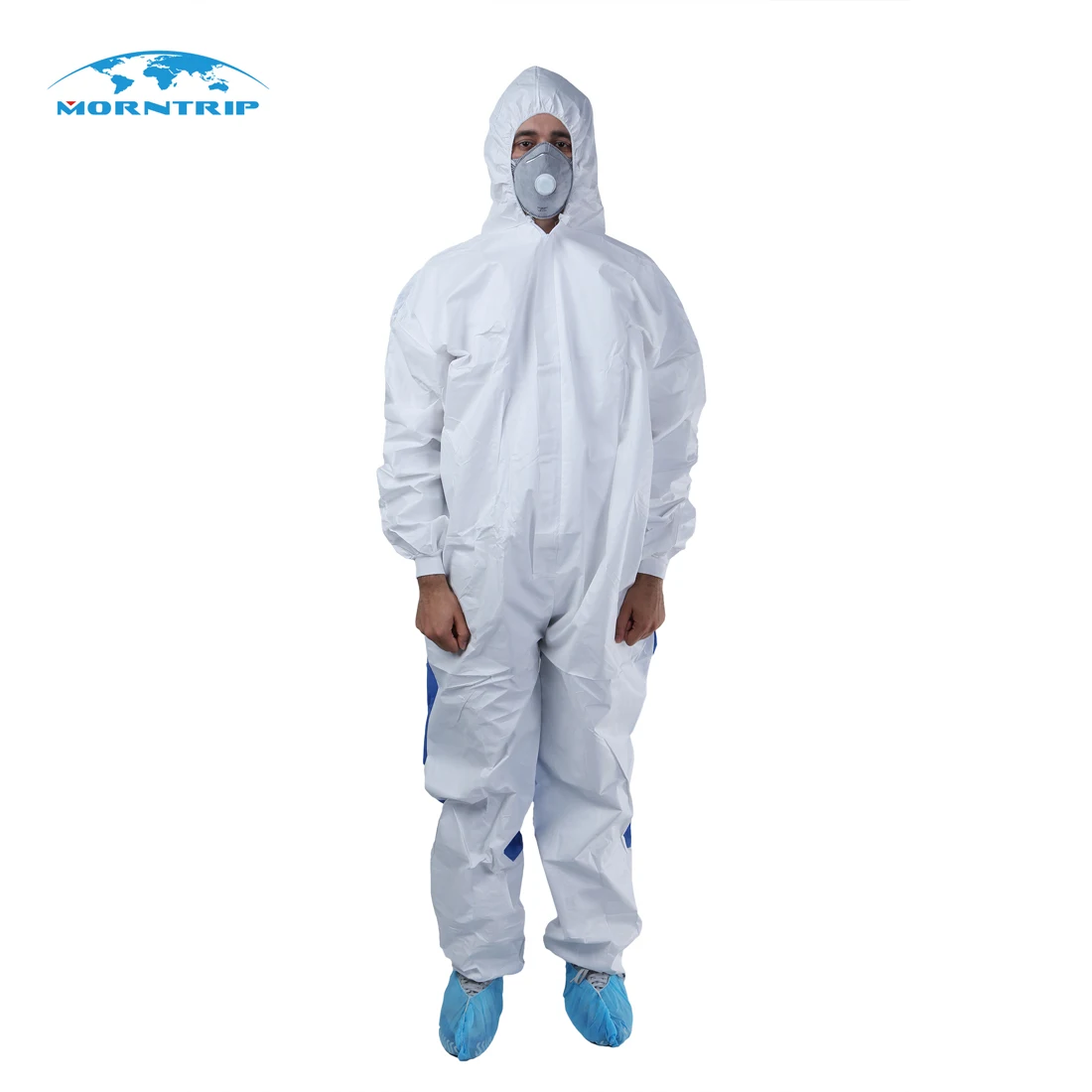 Asbestos Abatement Coverall Attached Hood With Knitted Cuffs Disposable ...