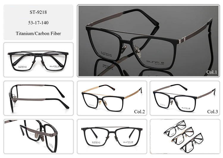 Carbon Fiber Double Bridge Optical Eyeglasses Frame,High End Luxury