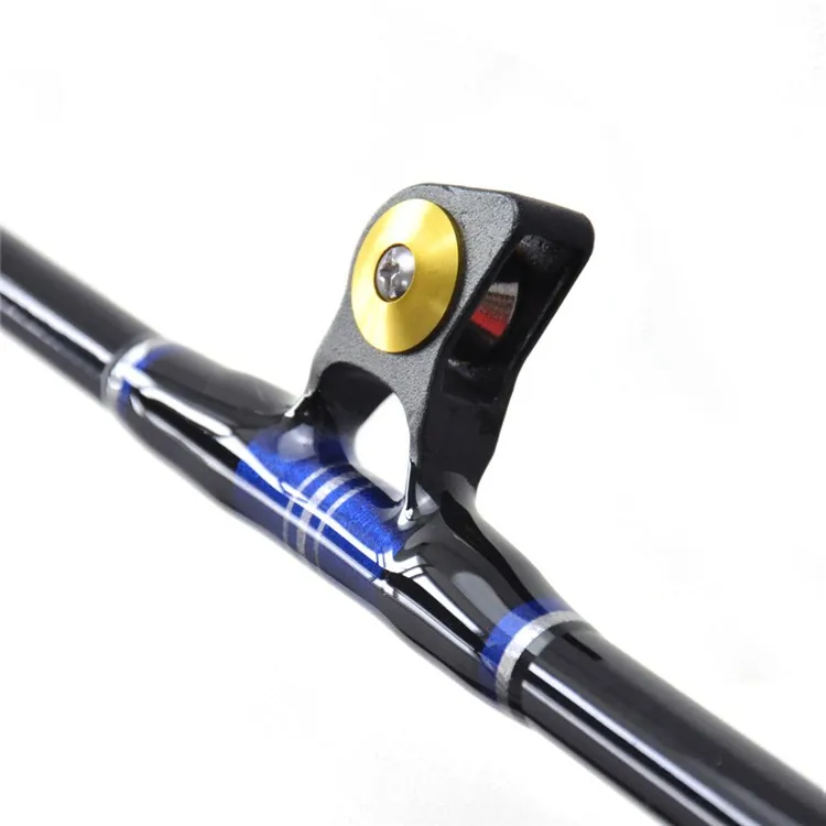 Heavy Duty Fishing Rod Fiberglass Big Game Rod And Reel Blue Spear