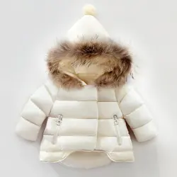 2019 new design thickened children's real fur coll