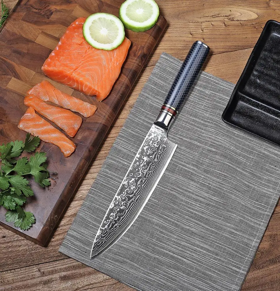 

8Inch Damascus Steel Kitchen Chef Gyuto Knife with Resin Handle