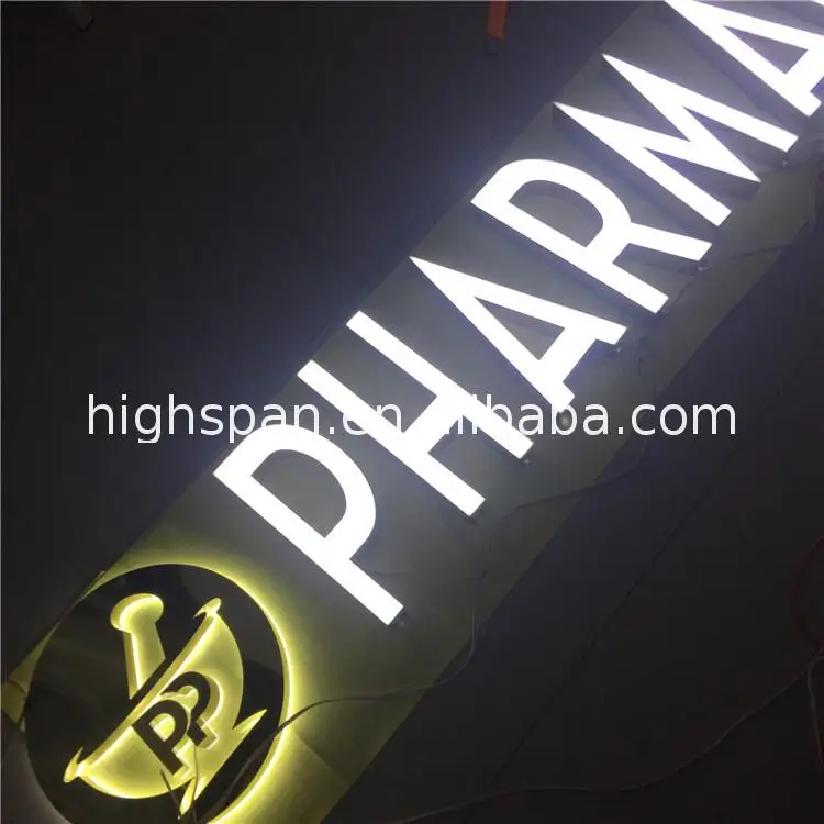 China manufacturer customized led letter invitation backlit for visa illuminated sign light