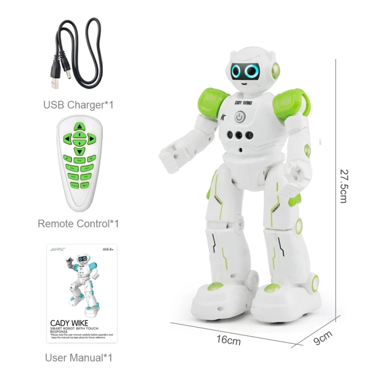 JJR/C R11 CADY WIKE Waling Sliding Robot Smart Touch Control Robot with LED Light,