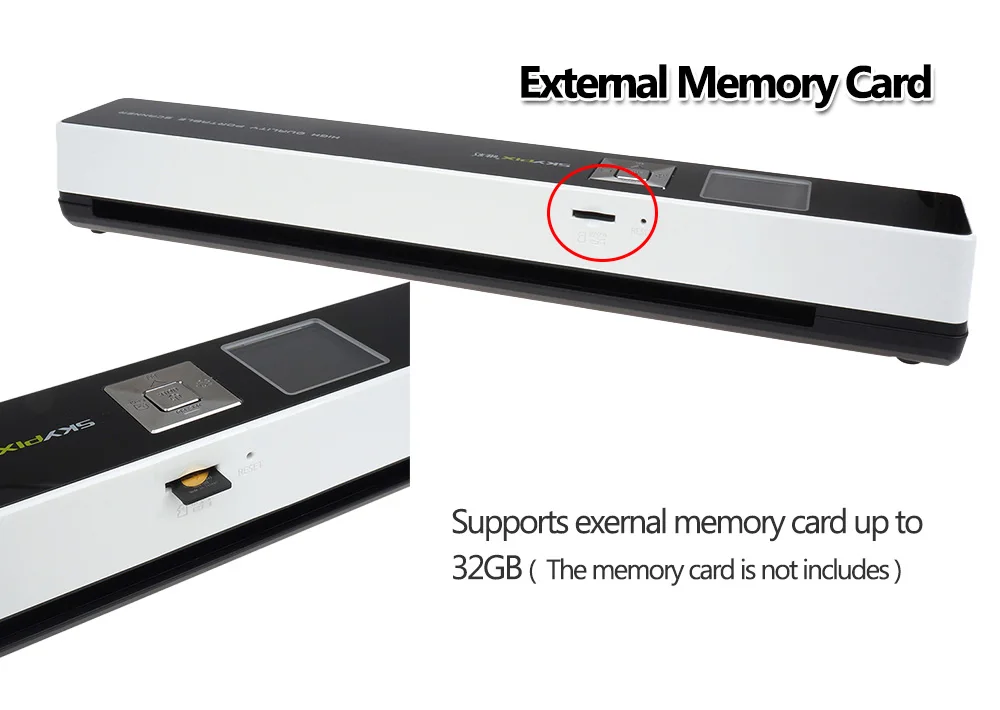 Professional Handheld Business Card Scanner With Usb Skypix Tsn480