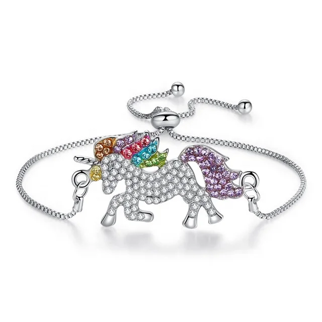 

Multi Jewelry Fashion Jewellery Unicorn Bracelet For Women, White;gold