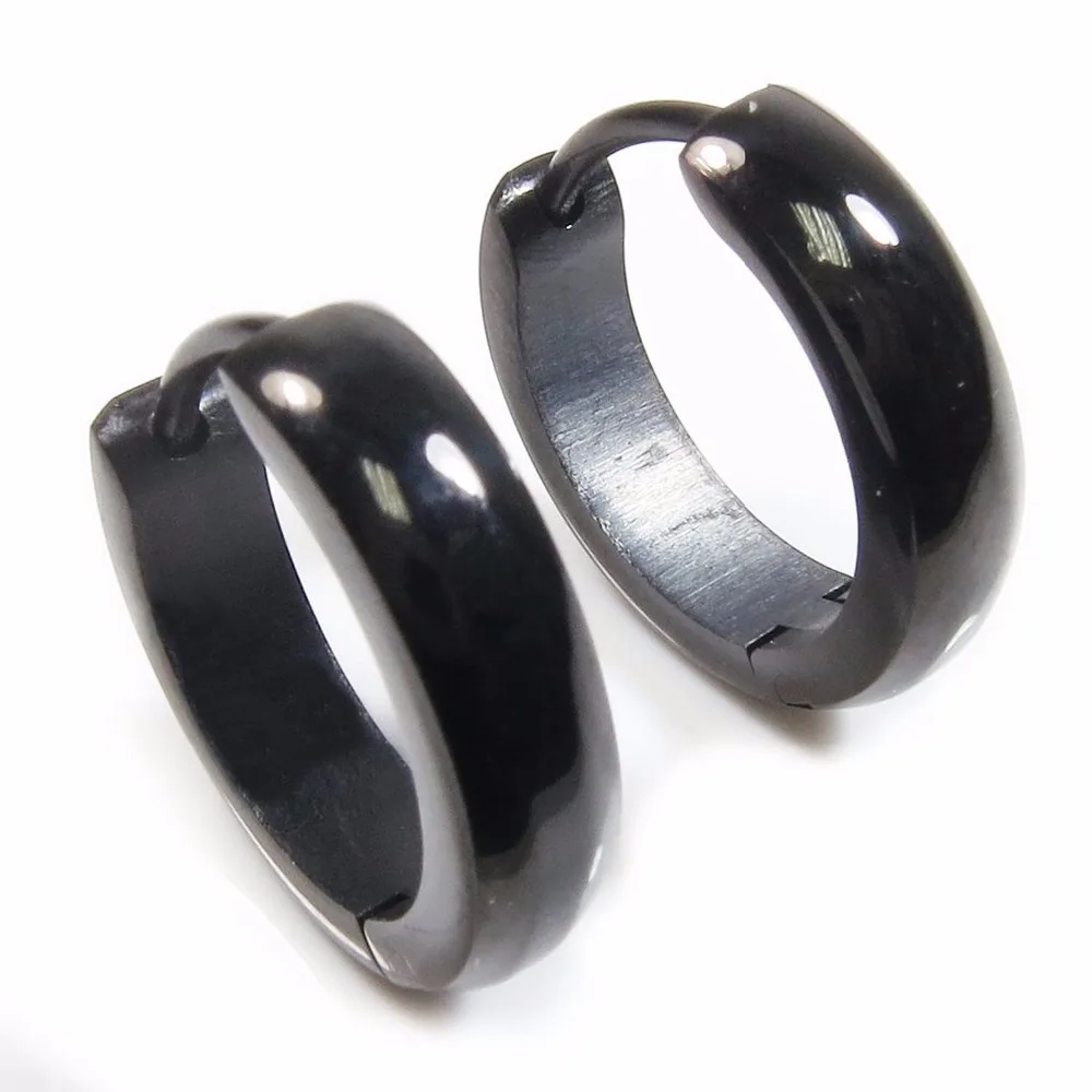 Small Black Hoop Earrings For Men Find Get Quotations Women S Nice Gift Fashionable Cool Jewelry Stainless Steel Black Delicate Plated Bohemia Hoop Earrings Size