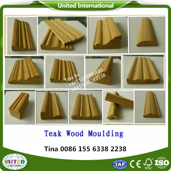 decorative half round teak wood moulding