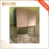 Vingtage Design Fashional Leather-Upholstered-Door Dressing Commode and Jewel Storage Cabinet with Gilded Brass Base