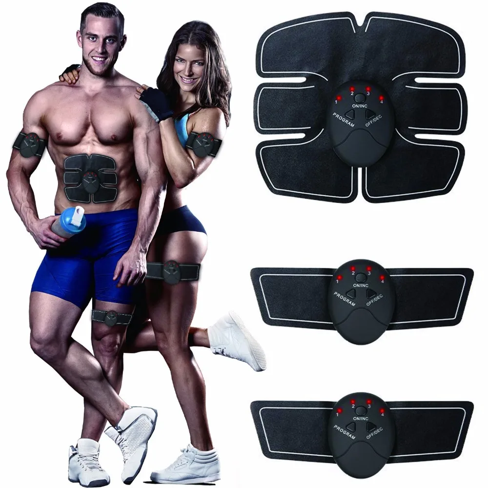 

Abdominal Muscle Trainer, Fitness Slimming Body Sculptor Muscle Trainer ab Gymnic Belt Massager Pad Dropshipping, Black