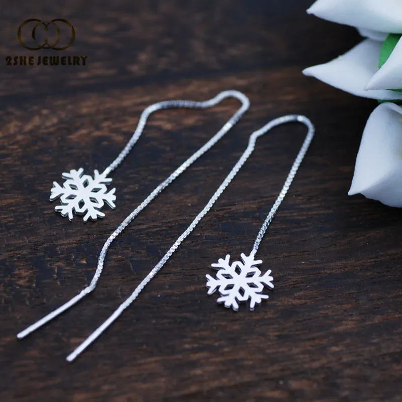 

Fashion Design Snow Flake Latest Long Hanging Earrings