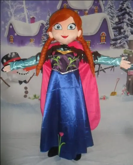 Sale Anna Mascot Costume Fancy Party font b Dress b font Elsa Mascot Costume Suit Carnival