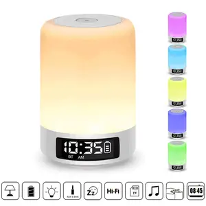 Wireless Smart Flashing 7 LED Touch Lamp Bluetooth Speaker