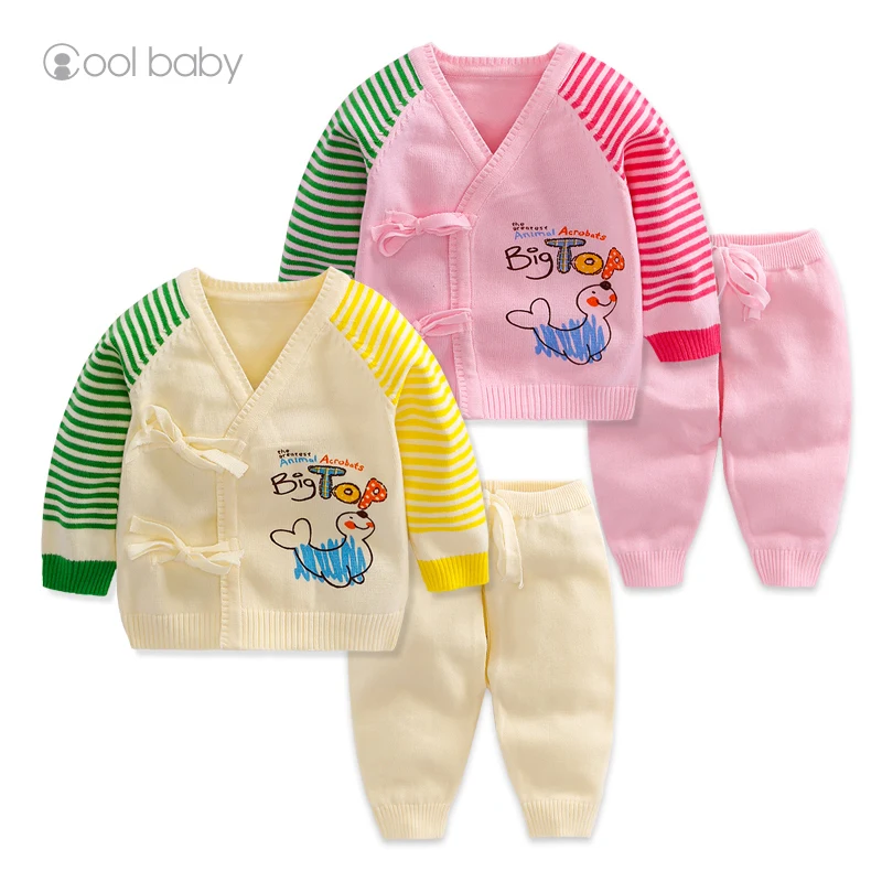 

2019 baby clothes spring wear seal cardigan point sweater set, N/a