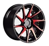15 16 17 inch red/hyper black car wheel rims in high performance