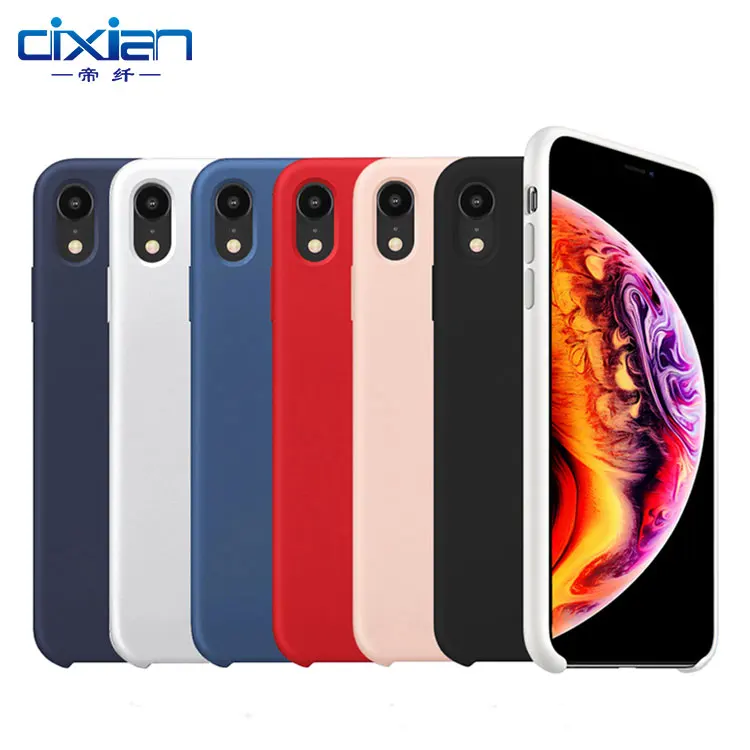 Ultra Slim Soft Protective Cell Phone Cover Liquid Silicone Phone Case for iPhone X XS