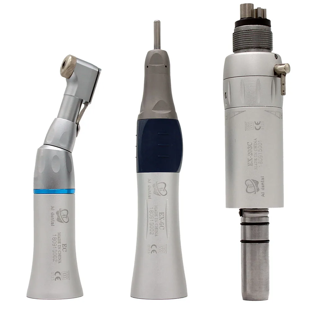 

dental basic instruments set good price Ex-203c air motor 1:1 dental handpiece contra angle low speed external spray, Blue ring